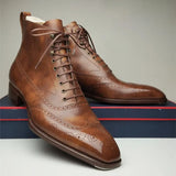 Giovanni Santi Aito Nahka Brogue-saappaat