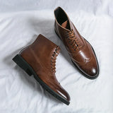 Giovanni Santi Aito Nahka Brogue-saappaat