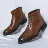Giovanni Santi Aito Nahka Brogue-saappaat